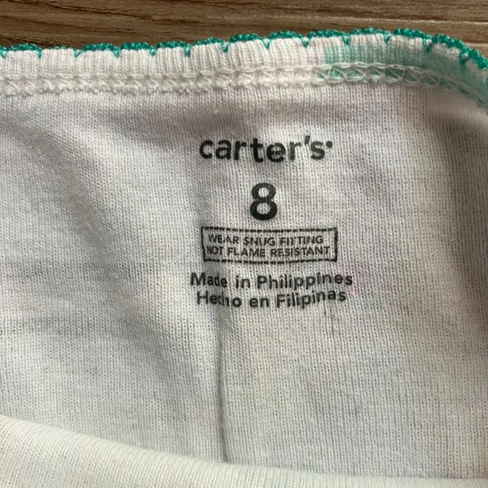 Carter's Long-Sleeve Zebra & Bakery Pajama Sets Size: 8